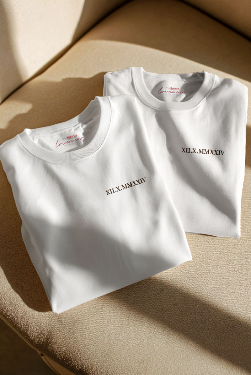 2 Matching T-shirts με Πρωσοποποίηση, Δώρο για Ερωτευμένους