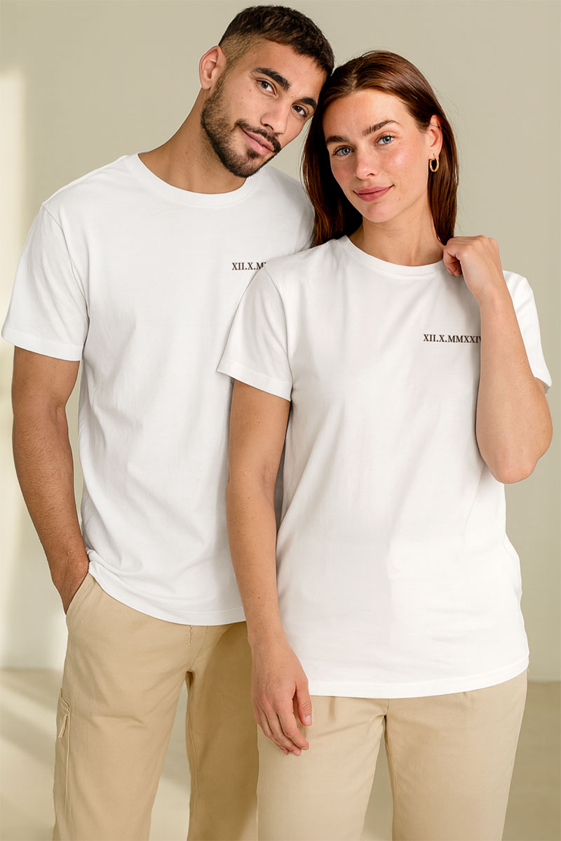 2 Matching T-shirts με Πρωσοποποίηση, Δώρο για Ερωτευμένους
