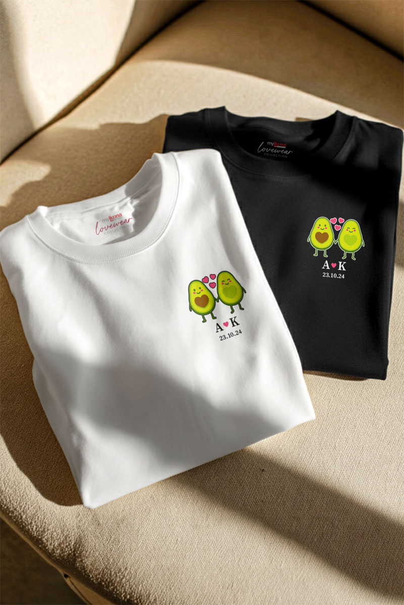 2 Matching T-shirts Avocado Couple, Τέλειο Δώρο για Ζευγάρι