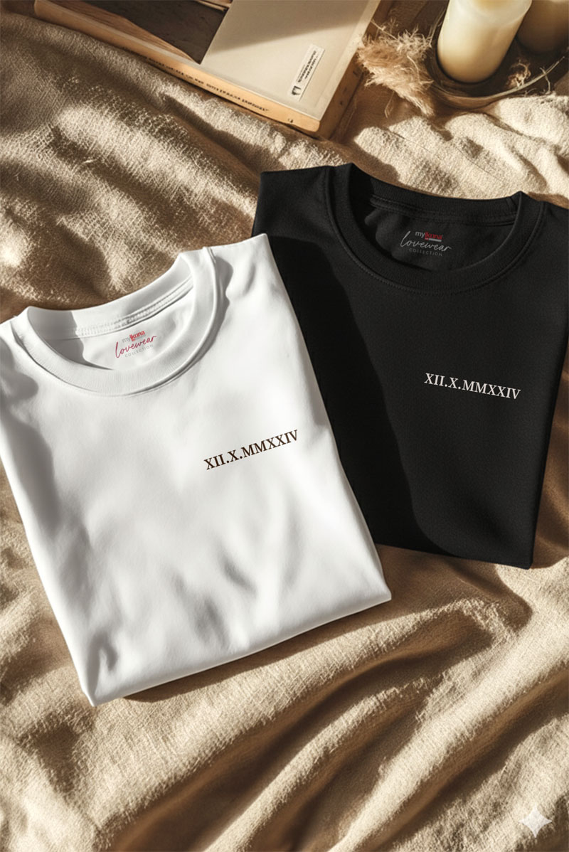 2 Matching T-shirts με Κείμενο, Δώρο Αγίου Βαλεντίνου