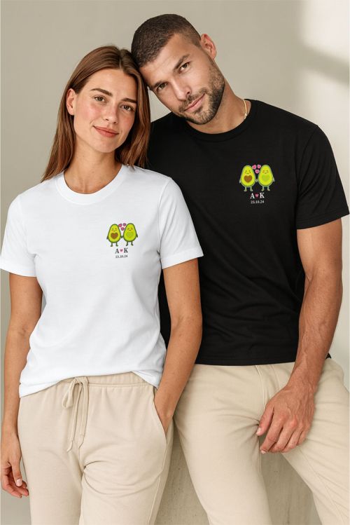 2 Matching T-shirts Avocado Couple, Τέλειο Δώρο για Ζευγάρι