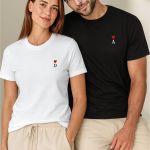 2 Matching T-shirts με Μονογράμματα, Δώρο για Ερωτευμένους