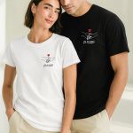 2 Matching T-shirts me Imerominia, Doro gia Giorti Erotevmenon