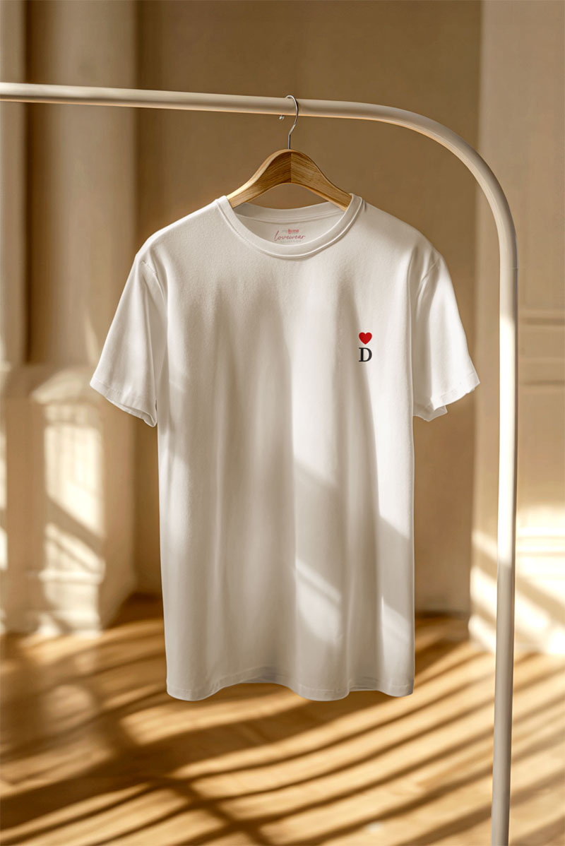 matching-tshirt-set-gia-zeugaria-me-ektipwsi-mauro-mpez-j-0005-5 2 Matching T-shirts με Μονόγραμμα, Δώρο για Ερωτευμένους