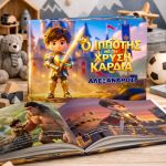 Σετ 3 Πασχαλινά Δώρα, Ο Ιππότης - Παραμύθι, Φωτιστικό & Λαμπάδα