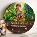 Ρολόι Τοίχου με Μικρό Εξερευνητή & Λαμπάδα, Πασχαλινό Δώρο