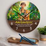 Ρολόι Τοίχου με Μικρό Εξερευνητή & Λαμπάδα, Πασχαλινό Δώρο