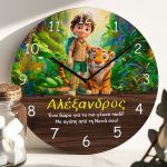 Ρολόι Τοίχου με Μικρό Εξερευνητή & Λαμπάδα, Πασχαλινό Δώρο