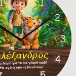 Ρολόι Τοίχου με Μικρό Εξερευνητή & Λαμπάδα, Πασχαλινό Δώρο