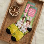 Custom Socks με Cut Out Φωτογραφία. Δώρο Πάσχα για Νονά