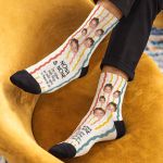 Fashion Κάλτσες με Φωτογραφία, Δώρο Πάσχα για Νονό & Νονά