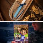Φωτιστικό με Φωτογραφία και Κυανόλευκη Φανέλα & Λαμπάδα