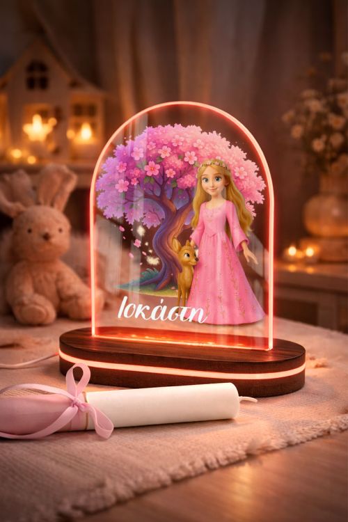 LED Φωτιστικό Plexiglass με Πασχαλινή Λαμπάδα, Δώρο Νονάς