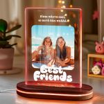 Επιτραπέζιο Φωτιστικό, Best Friends με Φωτογραφία & Αφιέρωση