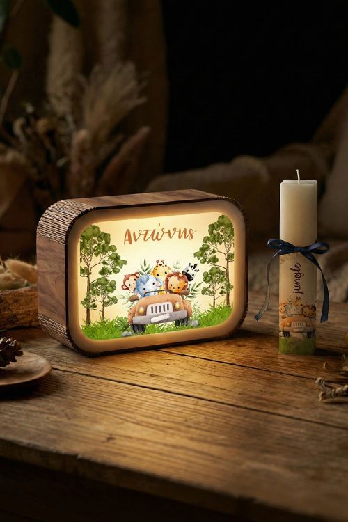 Premium Set | Φωτιστικό με Λαμπάδα Πλακέ για Παιδιά