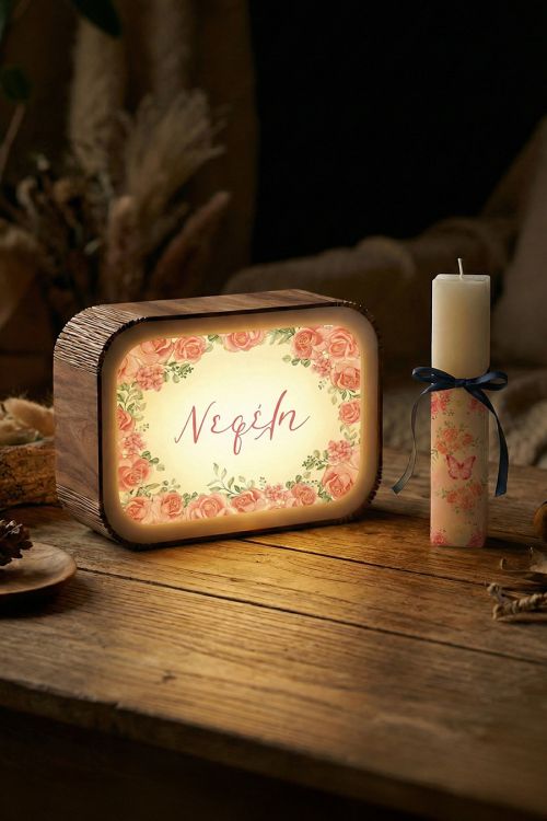 Φωτιστικό LED - Lightbox & Λαμπάδα για Βαφτιστήρι
