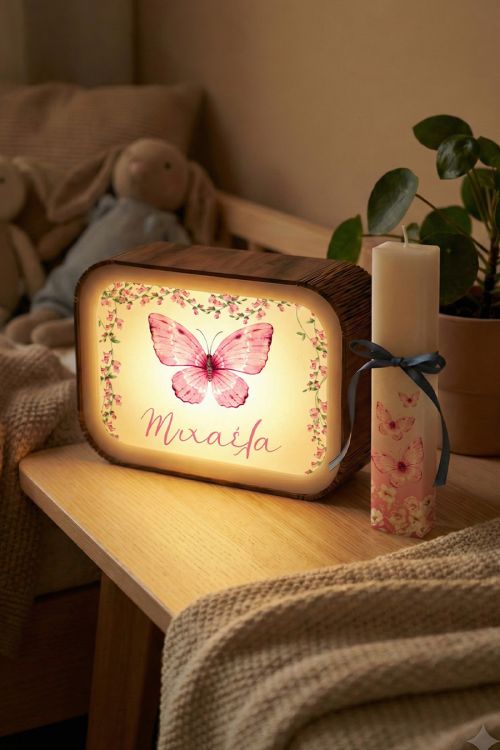 Φωτιστικό Lightbox & Λαμπάδα για Παιδιά με Πεταλούδα