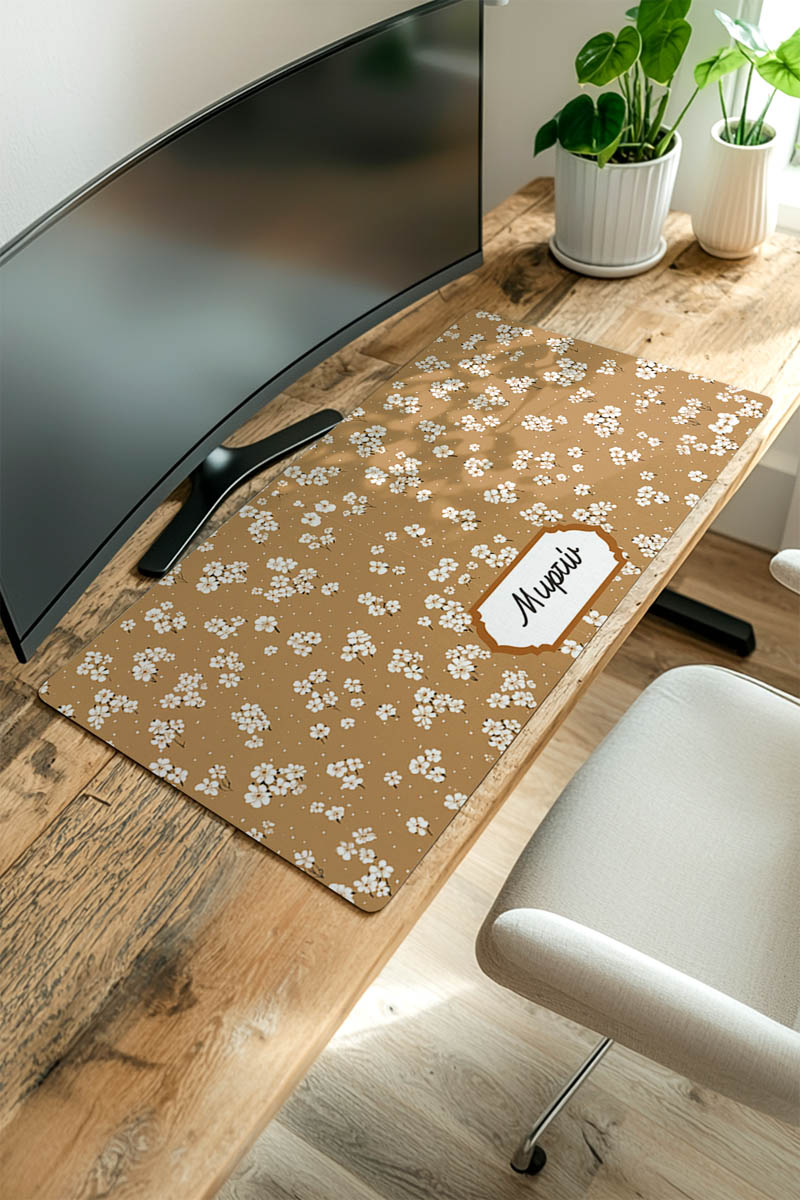 Deskmat XXL για Άνεση στο Γραφείο με Ανθισμένη Αμυγδαλιά