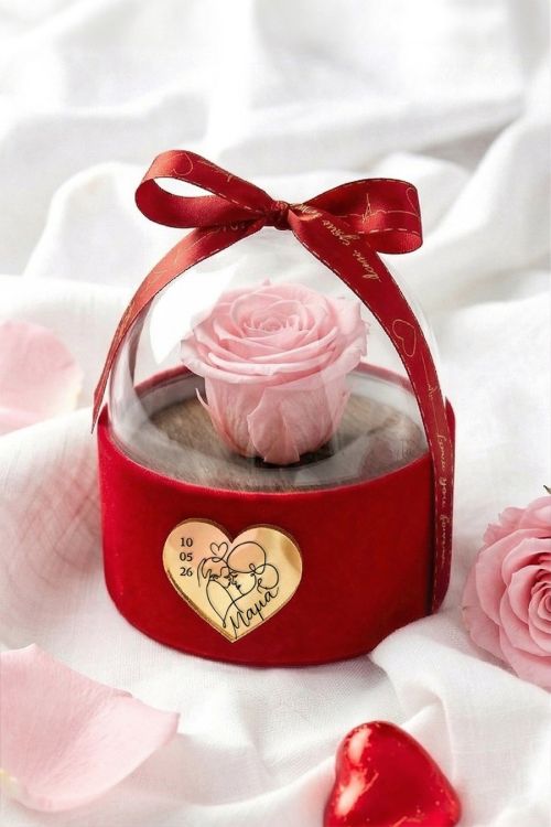 Ροζ Τριαντάφυλλο Forever Rose - Δώρο για Γιορτή Μητέρας