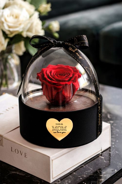 Forever Rose σε Θόλο με Επιγγραφή, Πολυτελές Δώρο για τη Μαμά