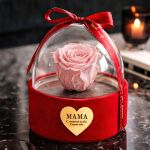 Τριαντάφυλλο Ροζ σε Premium Θόλο - Δώρο για Μητέρα