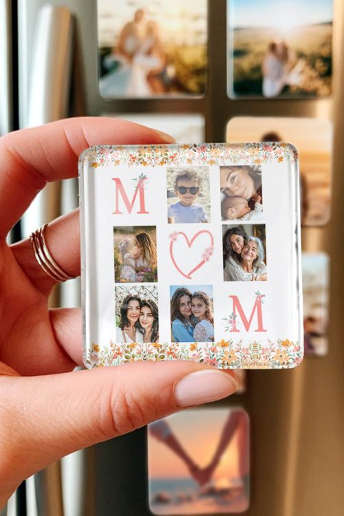 Μαγνητάκι Ψυγείου από Plexiglass με Φωτογραφίες, MOM Gift