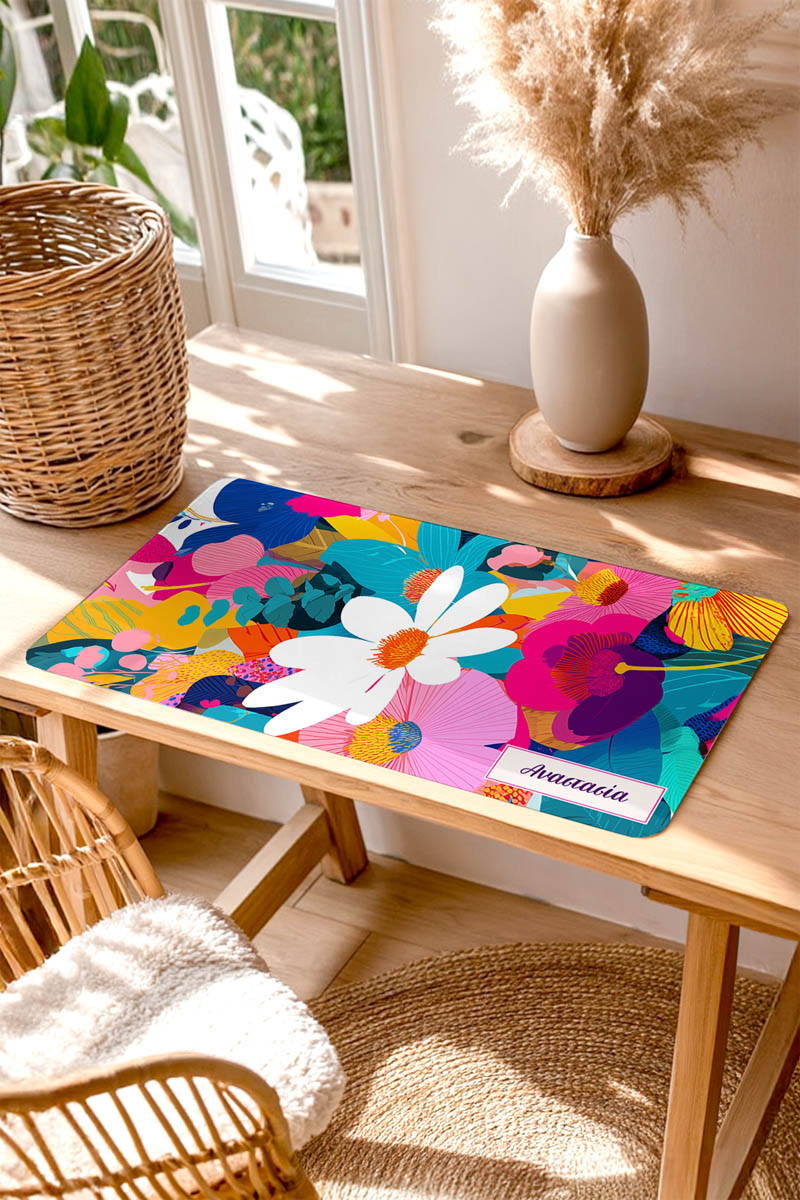 Premium Deskmat XXL με Λουλούδια, Ιδανικό για Setup