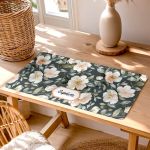 Mousepad XXL Ανθεκτικό & Σταθερό με Σχέδιο Λουλούδια