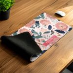 Premium Deskmat XXL Floral Design με Όνομα για Στυλ & Άνεση