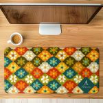 Deskmat XXL Γραφείου για Gaming & Εργασία με Μαργαρίτες
