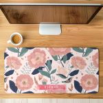 Premium Deskmat XXL Floral Design με Όνομα για Στυλ & Άνεση