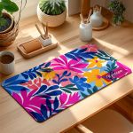 Deskmat XXL Αντιολισθητικό Mousepad Floral με Όνομα