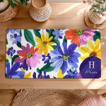 Premium Deskmat XXL Γραφείου με Πολύχρωμα Λουλούδια