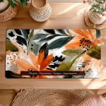 Μεγάλο Deskmat XXL για Γραφείο με Άνθη & Αφιέρωση