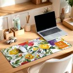 Μεγάλο Deskmat - Mousepad XXL με Μονόγραμμα & Άνθη