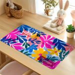 Deskmat XXL Αντιολισθητικό Mousepad Floral με Όνομα