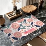Premium Deskmat XXL Floral Design με Όνομα για Στυλ & Άνεση