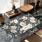 Mousepad XXL Ανθεκτικό & Σταθερό με Σχέδιο Λουλούδια