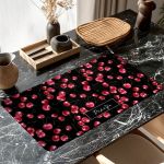 Deskmat XXL Mousepad Γραφείου Ανθεκτικό με Όνομα & Κεράσια