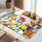 Μεγάλο Deskmat - Mousepad XXL με Μονόγραμμα & Άνθη