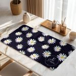 Deskmat XXL Αντιολισθητικό με Μαργαρίτες & Μονόγραμμα