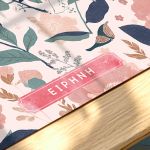 Premium Deskmat XXL Floral Design με Όνομα για Στυλ & Άνεση