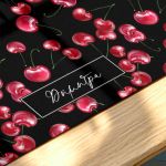 Deskmat XXL Mousepad Γραφείου Ανθεκτικό με Όνομα & Κεράσια