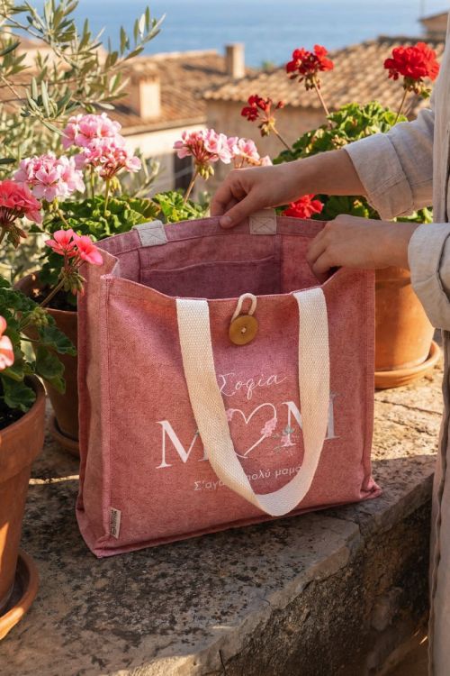 Premium Τσάντα Ώμου με Αφιέρωση, Δώρο για Γιορτή Μητέρας