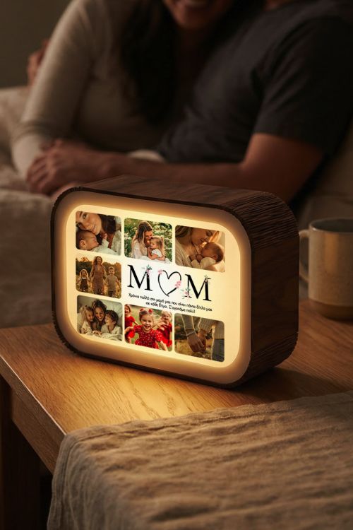 Lightbox Φωτιστικό Δώρο για Γιορτή Μητέρας με Φωτογραφίες