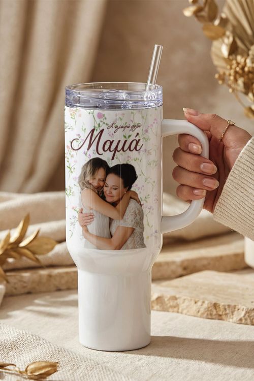Θερμός Tumbler Προσωποποιημένο με Φωτογραφία, Δώρο για Μαμά