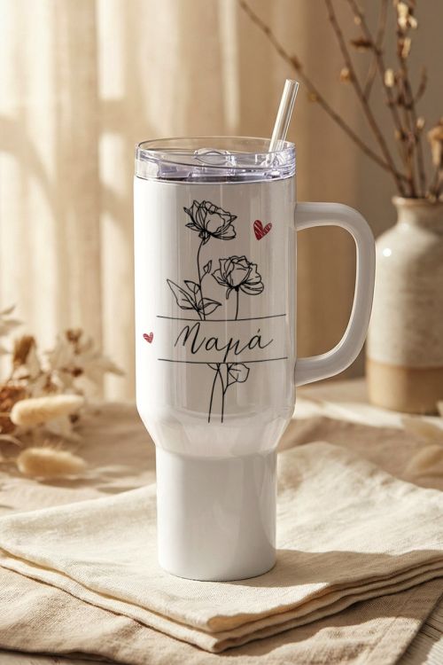Premium Tumbler Θερμός Οικολογικό, Δώρο για Μαμάδες