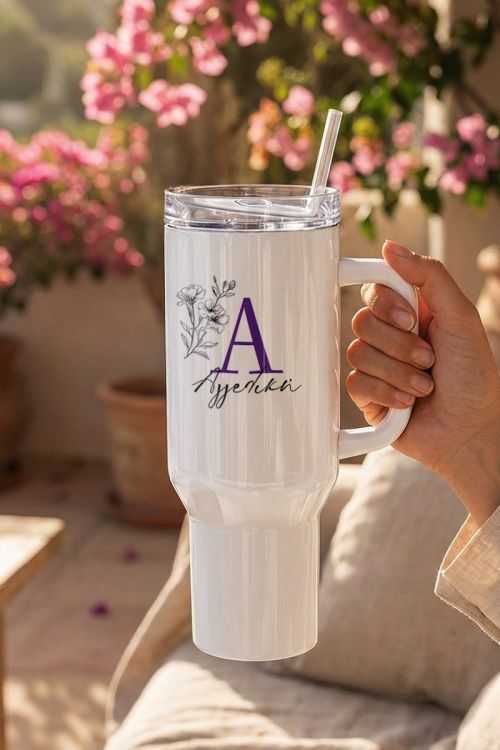 Θερμός Handled Tumbler Μεγάλο με Όνομα, Δώρο για Μητέρες