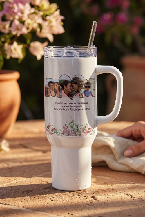 Luxury Θερμός Tumbler με Φωτογραφίες, Δώρο για τη Μαμά