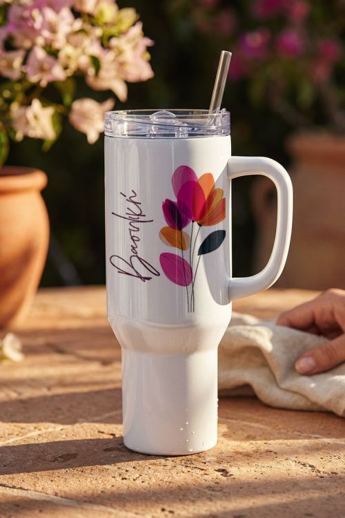 Θερμός Tumbler Ταξιδιού με Λαβή, Δώρο για Μαμάδες